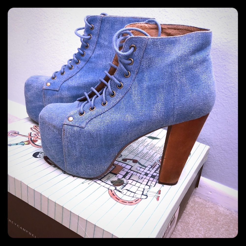 Jeffrey Campbell Lita Booties in DENIM